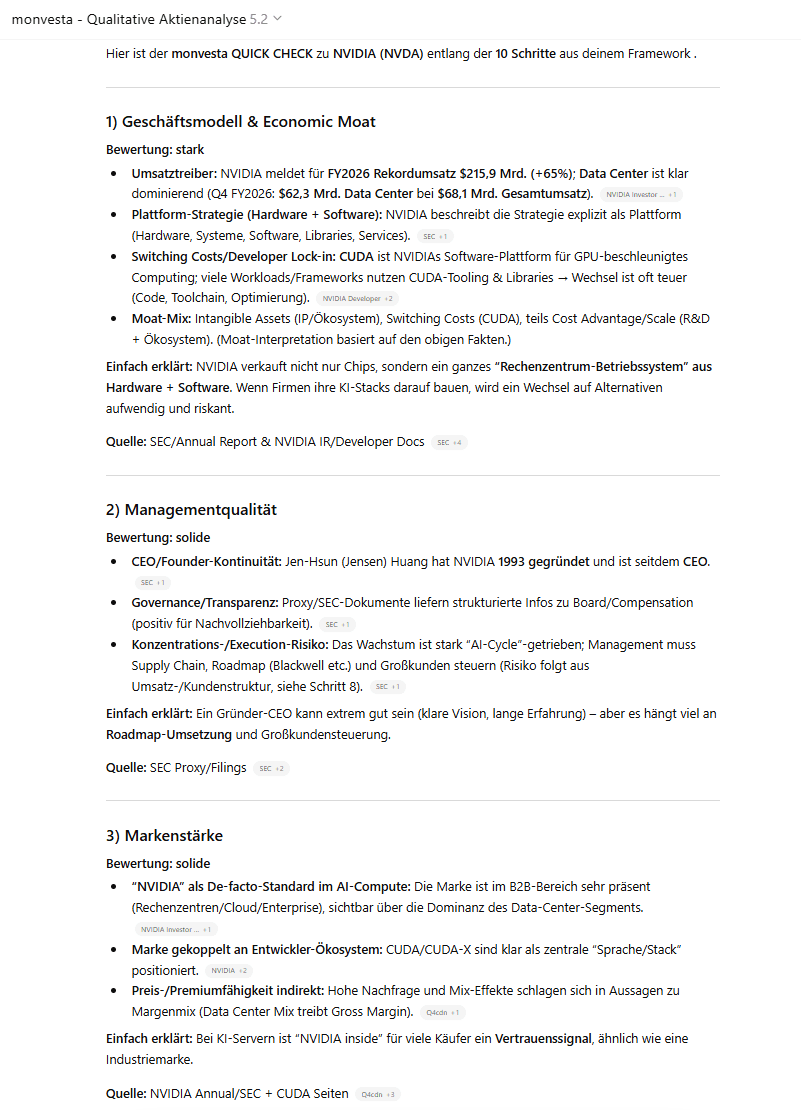 KI-gestütztes Analysetool für Fundamentalanalyse: Qualitative Aktienanalyse mit KI-Unterstützung und seriösen Quellen